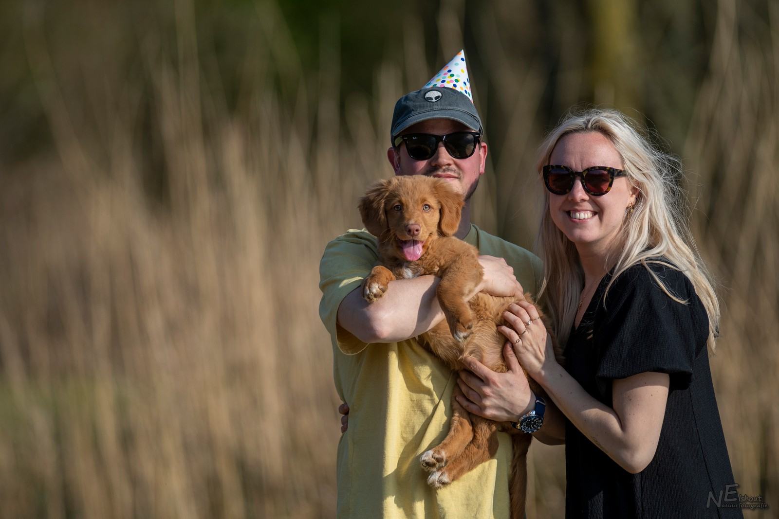 Mijn dochter met haar vriend, en uiteraard Nellie